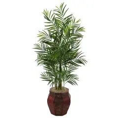 4.5ft. Areca Palm Tree in Weave Planter