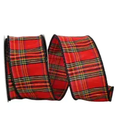 JAM Paper 2.5" x 10yd. Wired Edinburgh Plaid Ribbon