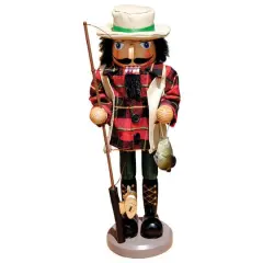Santa's Workshop 14.5" Bass Fisherman Nutcracker