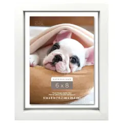 Expressions&trade; 6" x 8" White Float Frame by Studio D&eacute;cor&reg;