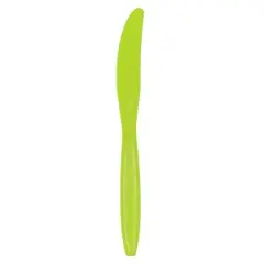 JAM Paper Premium Utensils Plastic Knives Party Pack, 48ct. Lime Green