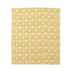 Hello Honey&reg; 60" Yellow Block Print Throw