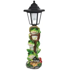 Santa's Workshop 16" Frog Solar Lightpost