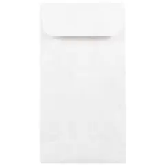 JAM Paper 3.5" x 6.5" White Tyvek Envelopes, 25ct.
