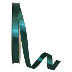 JAM Paper 5/8" x 100yd. Double Face Satin Ribbon Hunter