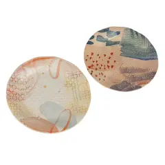 Hello Honey&reg; 8.5" Abstract Elegance Stoneware Plate Set