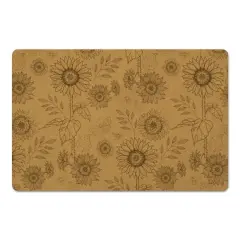 Sunflower Icons Floor Mat Gold