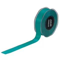 JAM Paper 7/8" x 25yd. Double Face Satin Ribbon Tropical Blue