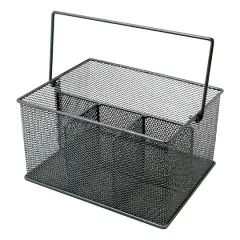 Sorbus Steel Mesh Utensils Caddy Black