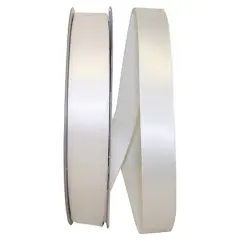 JAM Paper 7/8" x 100yd. Satin Single Face Ribbon Antique White