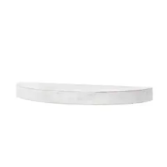 Large White Round Wood Floating Wall Shelf