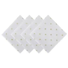 DII&reg; White & Gold Metallic Polka Dot Napkin, 4ct.