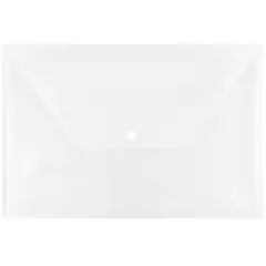 JAM Paper 9.75" x 14.5" Plastic Snap Closure Envelopes, 12ct. Clear
