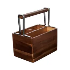 Honey Can Do Acacia Cutlery Caddy