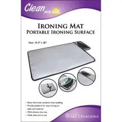 Innovative Home Creations Clean with Me&reg; 19.5" x 28" Portable Ironing Mat with Silicone Pad