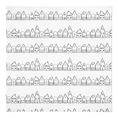 Simple House Pattern 10" x 10" Cotton Twill Napkin