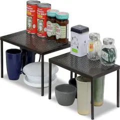NEX&trade; Black Expandable Stackable Kitchen Counter Storage, 2ct.