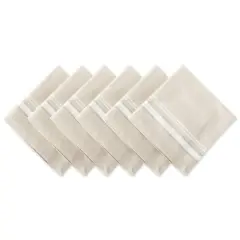 DII&reg; French Stripe Cloth Dinner Napkins, 6ct. White