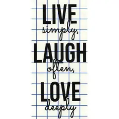 Leisure Arts&reg; Vinyl Matte Black Live Laugh Love Decal