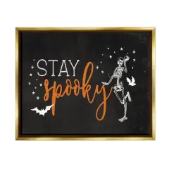 Stupell Industries Stay Spooky Skeleton Framed Floater Canvas Wall Art