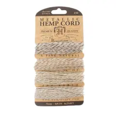 Hemptique&reg; Crafter's Favorite 20lb. Metallic Twist Natural Hemp Cord Mix