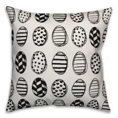 Black & White Egg Pattern Throw Pillow