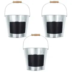 ArtSkills&reg; Large Galvanized Metal Bucket with Chalkboard Panel, 3ct.