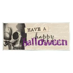 Stupell Industries Vintage Happy Halloween Skull Wall Plaque