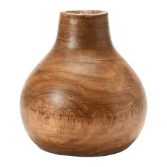 Hello Honey&reg; Brown Paulownia Wood Vase
