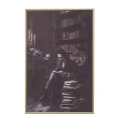 Edgar Allan Poe Reading Wall D&eacute;cor in Gold Frame by Ashland&reg;