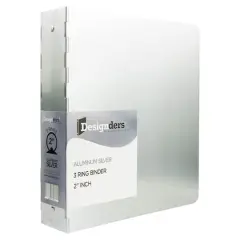 JAM Paper 2" Silver Aluminum 3-Ring Binder