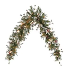 6ft. Pre-Lit Decorated Artificial Christmas Swag, Clear Incandescent Lights