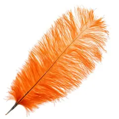 John Bead 11"-13" Ostrich Drab Feather Orange