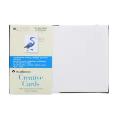 Strathmore&reg; Palm Beach White Creative Cards & Envelopes, 5" x 6.875"