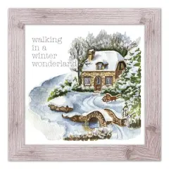 Walking in a Winter Wonderland Western White Framed Print