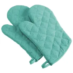 DII&reg; Terry Oven Mitts, 2ct. Aqua
