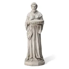 Glitzhome&reg; 32.75" St. Francis Garden Statue with Bird Feeder