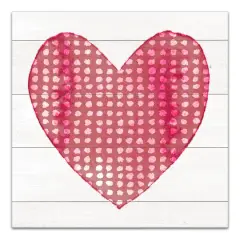 Watercolor Dot Heart Canvas Wall Art