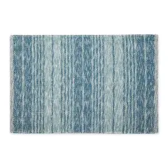 DII&reg; Variegated Stripe Handwoven Recycled Yarn Rug, 2ft. x 3ft. Teal
