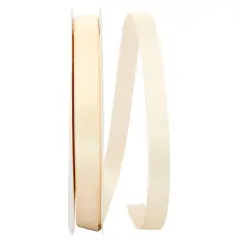 JAM Paper 5/8" x 100yd. Double Face Satin Ribbon Cream