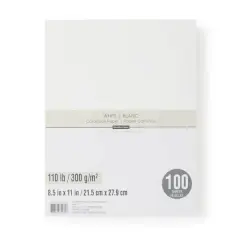 Heavyweight 8.5" x 11" Cardstock Paper by Recollections&trade;, 100 Sheets White