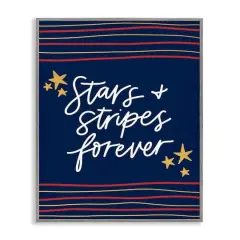 Stupell Industries Stars Stripes Forever Americana Independence Day Framed Giclee Art Gray
