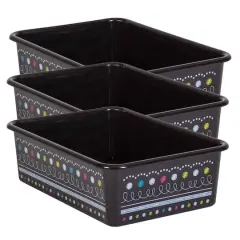 Teacher Created Resources&reg; Chalkboard Brights Large Plastic Storage Bin, 3ct.