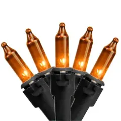 35ct. Mini Christmas Light Set Orange