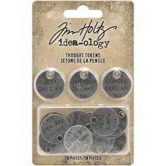 Idea-Ology Metal Adornments 18/Pkg-Thought Tokens