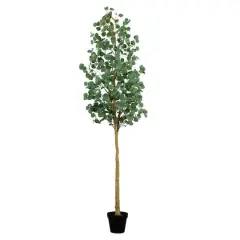 8ft. Potted Green Artificial Eucalyptus Tree
