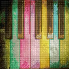 Diamond Dotz&reg; Piano Rainbow Diamond Painting Artwork Kit