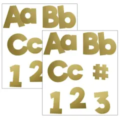 Carson Dellosa Education&reg; Sparkle + Shine Gold Foil EZ Letters, 2 Packs of 219