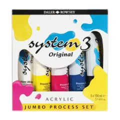 Daler-Rowney&reg; System 3 Original Acrylic Jumbo Process Set