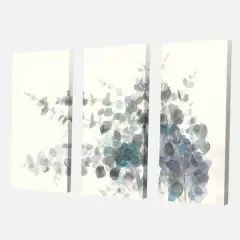 Designart - Grey Watercolor Flower II - Traditional Canvas Artwork
